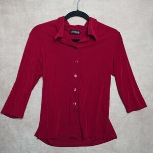 Spoiled Girl Y2K Button Front Top L